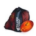 10 Ball Pack Silver Fern Astro Trainer Rugby Ball, Red, Size 5, white background image