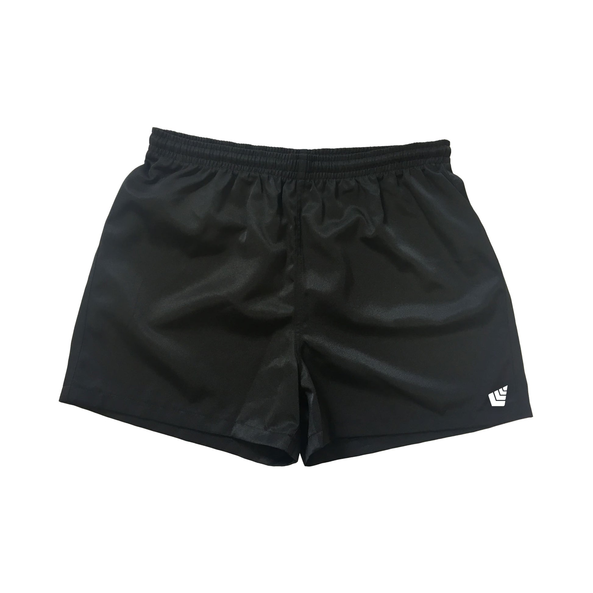 Silver Fern Black Boys Rugby Shorts