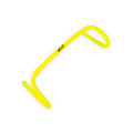 A Yellow Agility Hurdle, white background.