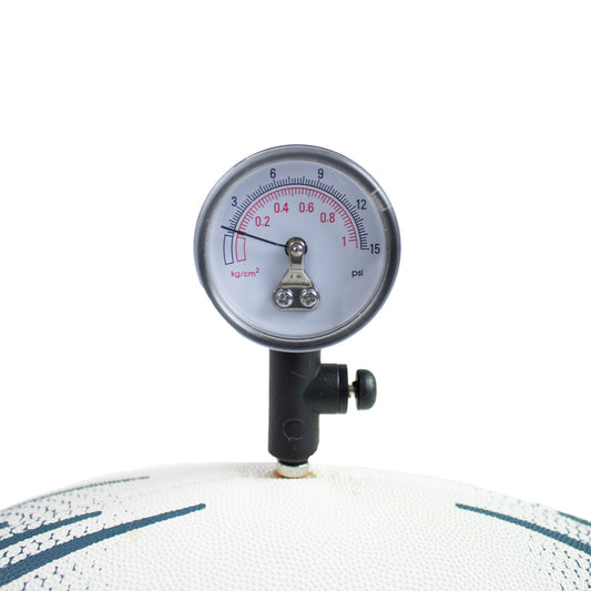 Pressure gauge on a white background