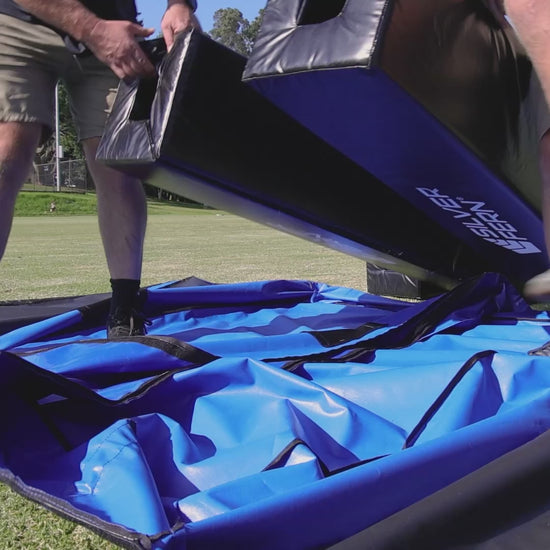 Rugby Tackle Mat Cover for Goal Post Pads setup & showcase quick montage video