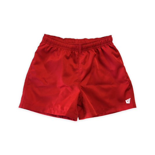 Silver Fern Boys Red Rugby Shorts 