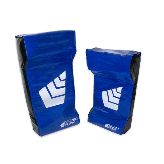 Rugby Hit Shield Double Wedge, Senior and Junior sizes side by side, white background image