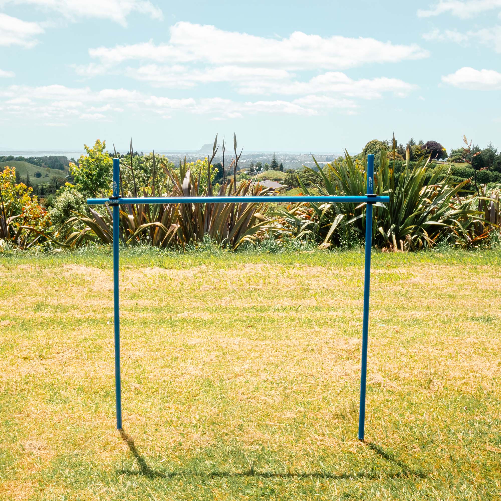 Silver Fern Tackle Height Marker, Lifestyle shot, set up on training field