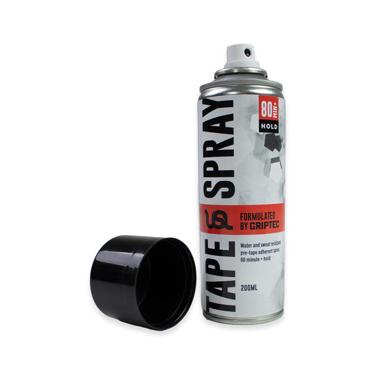 Spray can labeled 'Tape Spray' on a white background